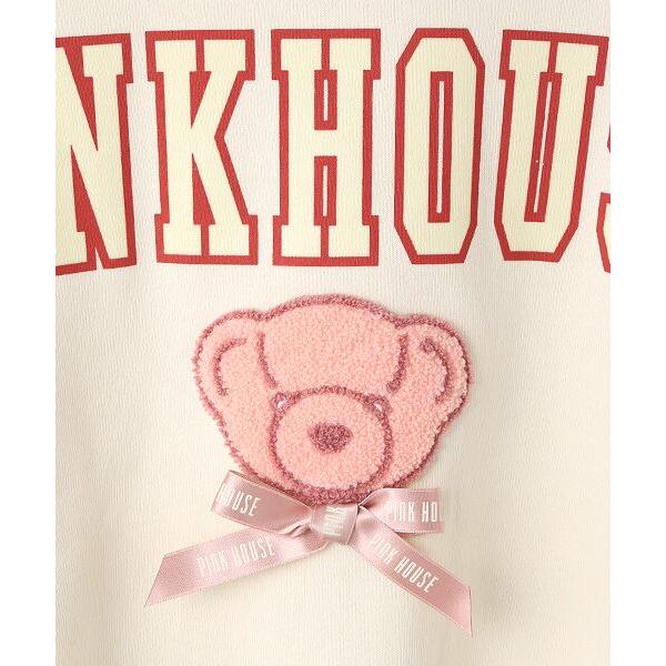 PINK HOUSE（ピンクハウス） ロゴ＆Teddyワッペン付きトレーナー