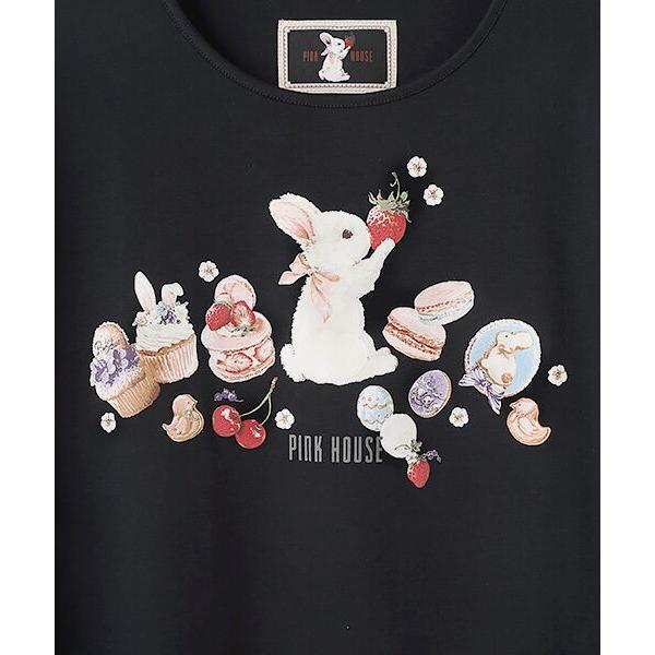 新品未使用　ピンクハウススイーツスプリングバニープリントカットソー PINK HOUSE / ピンクハウス スイーツスプリングバニープリントカットソー