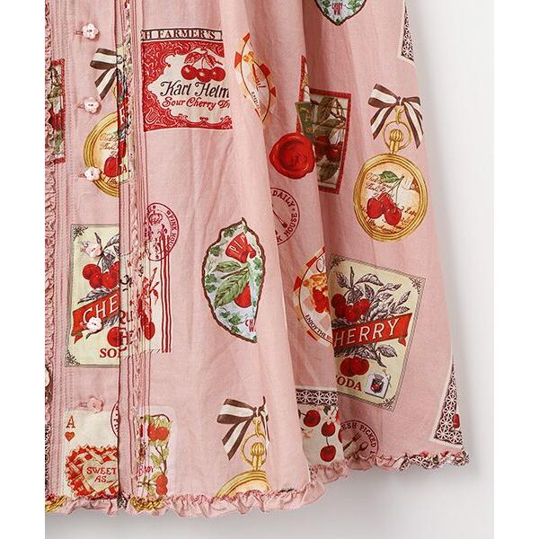 PINK HOUSE / ピンクハウス チェリープリントミディワンピース