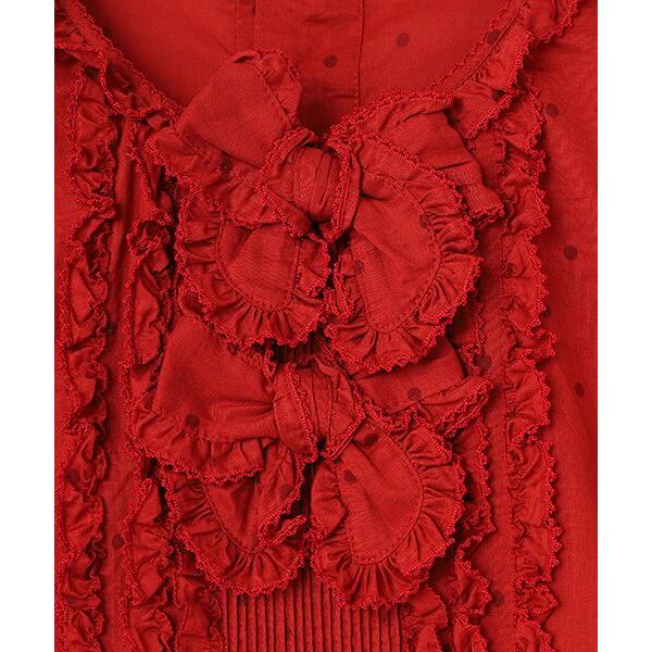 【タグ付き未使用】ピンクハウス　タブリエ付き水玉プリントワンピース タグ付き未使用】ピンクハウス タブリエ付き水玉プリント