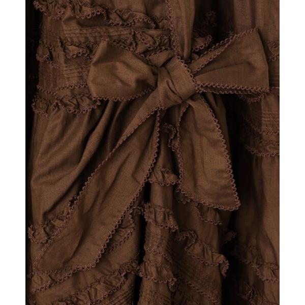 【試着のみ】ピンクハウス 黒 ピコフリル ピンタック 豪華綿ローンタブリエ PINK HOUSE - ピンクハウス 綿ローン ピンタック ピコフリル 黒