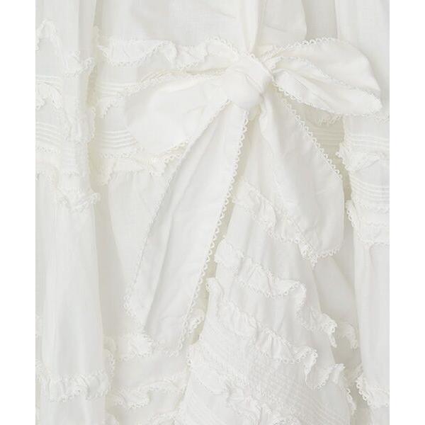 PINK HOUSE / ピンクハウス たくし上げリボン付きローンタブリエ