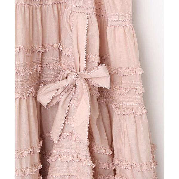 PINK HOUSE / ピンクハウス たくし上げリボン付きローンタブリエ