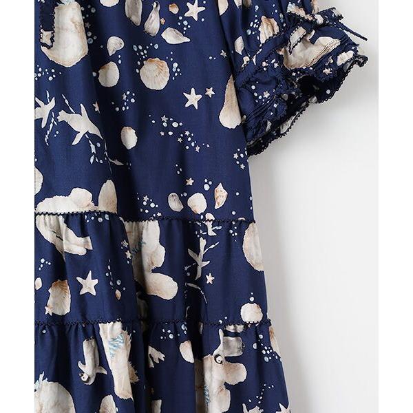 PINK HOUSE（ピンクハウス） さざ波とねこプリントワンピース