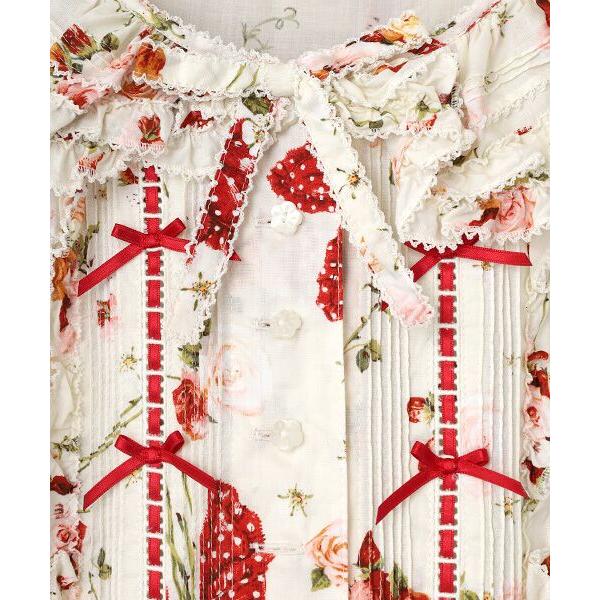 PINK HOUSE / ピンクハウス リボンブーケプリントワンピース