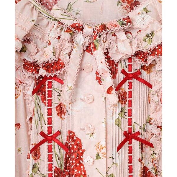 ピンクハウス リボンブーケプリントミディワンピース ピンク リボンブーケプリントワンピース｜ピンクハウスオフィシャル