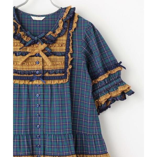 PINK HOUSE ワンピース オリジナルコードチェックミディワンピース