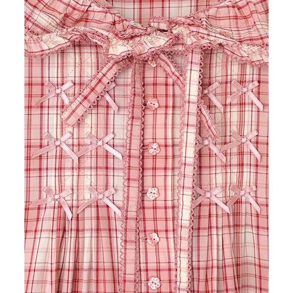 PINK HOUSE / ピンクハウス うさぎの耳フード付きオリジナルチェック