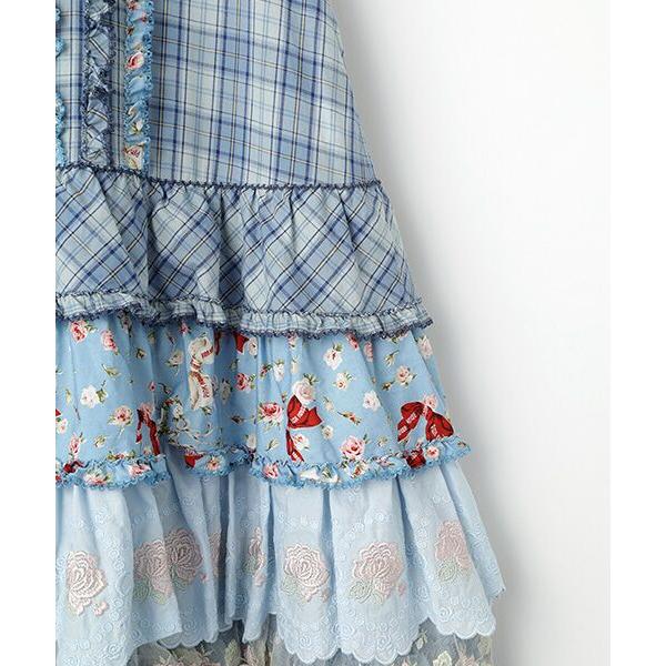 PINK HOUSE（ピンクハウス） ローズレース使いパッチワークワンピース