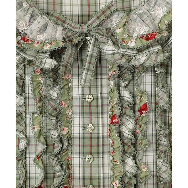 PINK HOUSE（ピンクハウス） ローズレース使いパッチワークワンピース