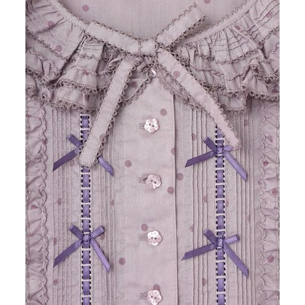 PINK HOUSE / ピンクハウス 水玉プリントフリルブラウス : タカシマヤ  