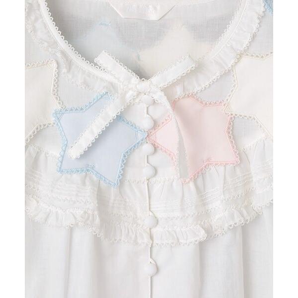 PINK HOUSE（ピンクハウス） 星形ワッペン使い配色ブラウス