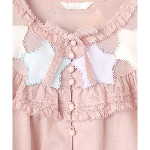 PINK HOUSE（ピンクハウス） 星形ワッペン使い配色ブラウス