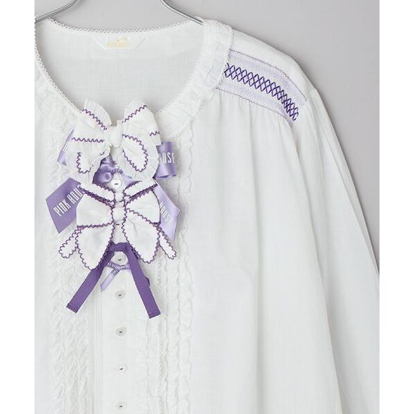 最終値下げ、新品タグつき、ピンクハウス、うさぎ刺繍ブラウス、白 PINK HOUSE（ピンクハウス） スモック刺繍ブラウス : タカシマヤ