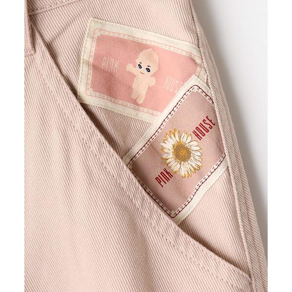 大幅値下　ピンクハウス　高級　新品未使用　豪華刺繍入りベージュフレアスカート PINK HOUSE（ピンクハウス） ○ネームワッペンいっぱいスカート