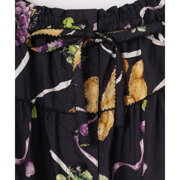 PINK HOUSE / ピンクハウス クマ葡萄プリントパッチワークスカート