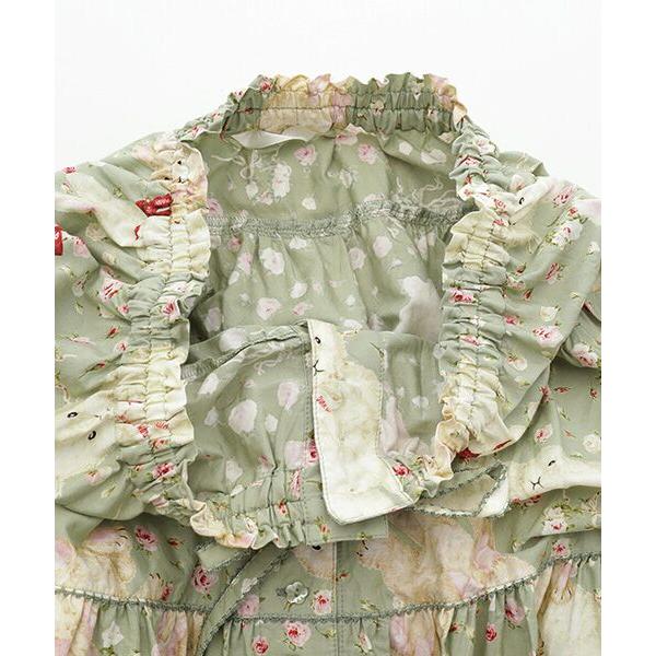 ピ*♡様 【新品未使用】ピンクハウス バラ柄 豪華サッシュ付きタブリエスカート/ PINK HOUSE / ピンクハウス バラ園うさぎプリントスカート