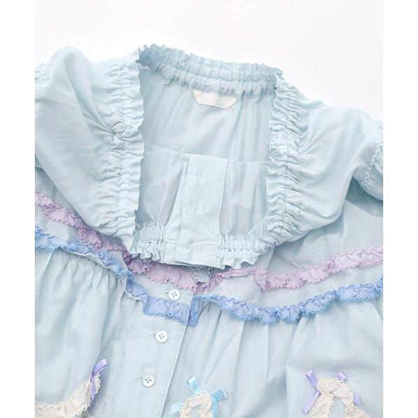 PINK HOUSE（ピンクハウス） 星形ワッペン付き配色フリルスカート