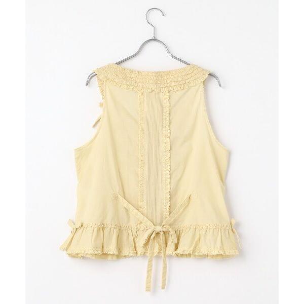 ピンクハウス　PINK HOUSE フリル使いローンベスト　アイボリー PINK HOUSE（ピンクハウス） フリル使いローンベスト : タカシマヤ