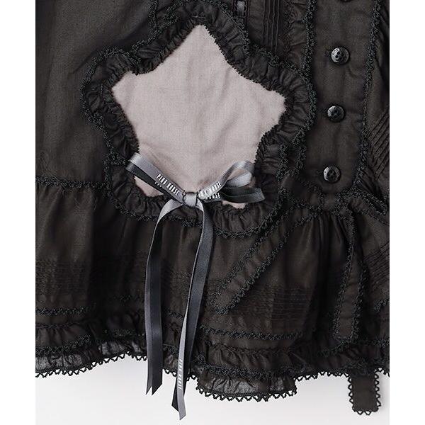 PINK HOUSE（ピンクハウス） 星形ワッペン付き配色フリルベスト