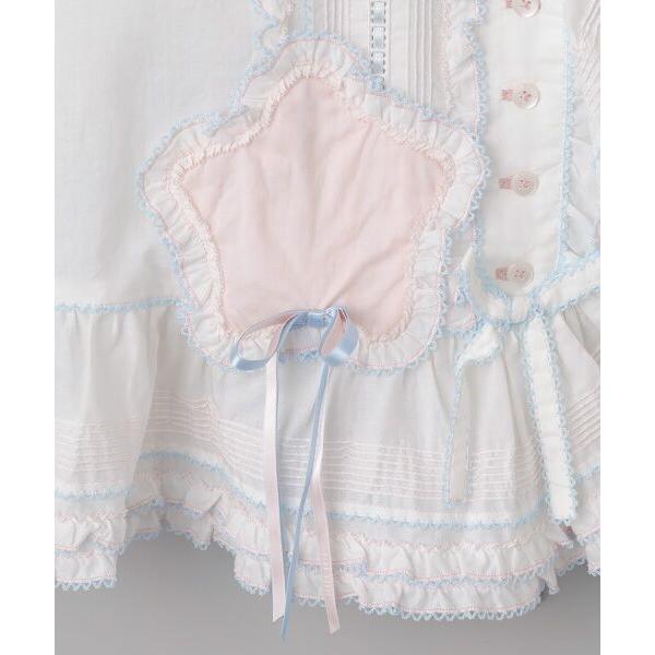 PINK HOUSE（ピンクハウス） 星形ワッペン付き配色フリルベスト