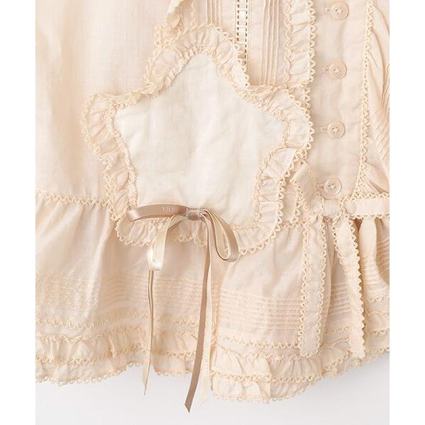 PINK HOUSE（ピンクハウス） 星形ワッペン付き配色フリルベスト