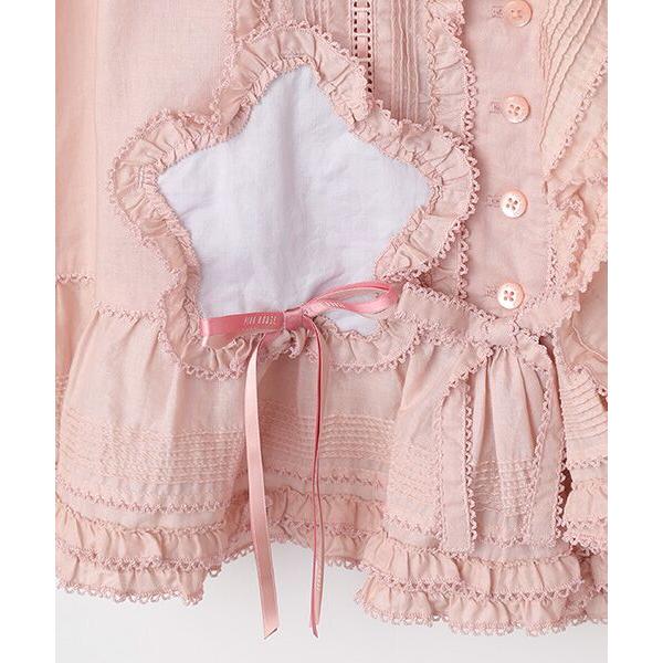 PINK HOUSE（ピンクハウス） 星形ワッペン付き配色フリルベスト