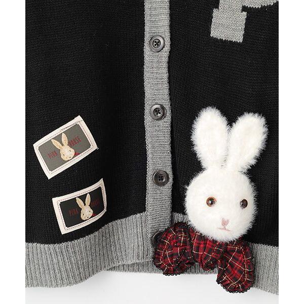 PINK HOUSE（ピンクハウス） うさぎ顔ぐるみモチーフ付きニット