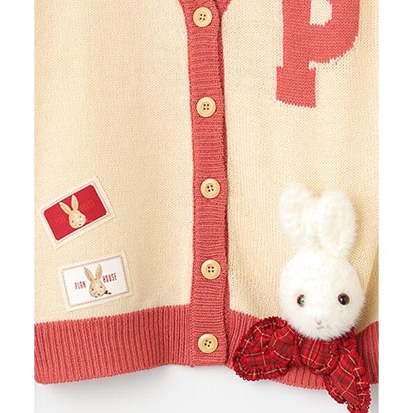 PINK HOUSE（ピンクハウス） うさぎ顔ぐるみモチーフ付きニット