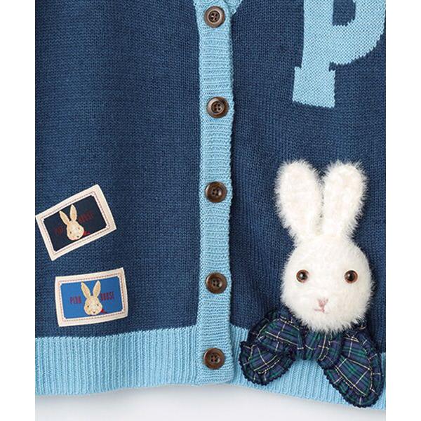 PINK HOUSE（ピンクハウス） うさぎ顔ぐるみモチーフ付きニット