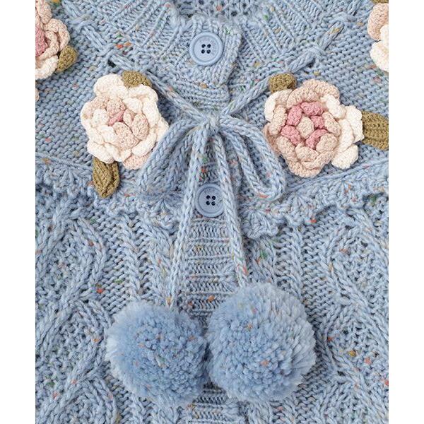 PINK HOUSE / ピンクハウス バラモチーフ付きヨークニット