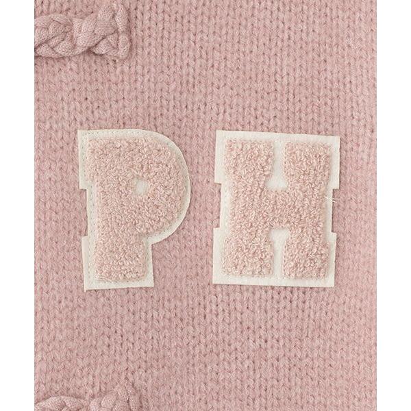 pinkhouse ♡ ロゴ ニットフーディ ♡ ピンク 赤ロゴ入りニット