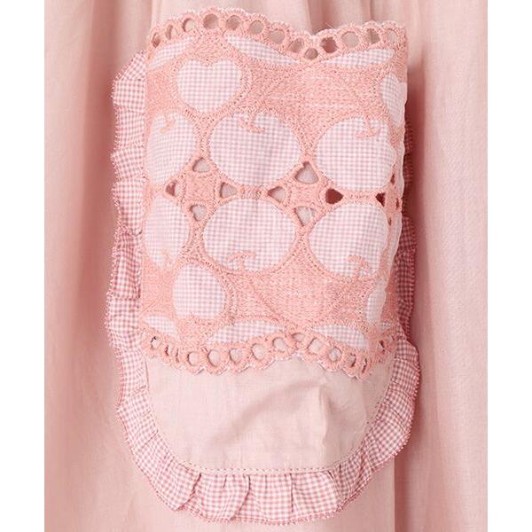 PINK HOUSE（ピンクハウス） チェリーレース使いローンタブリエ 