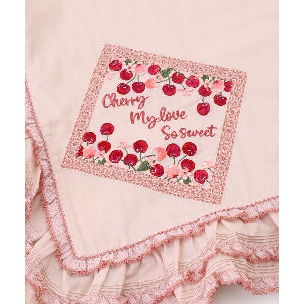 最終価格❗ピンクハウス❤️可愛いチェリー刺繍のワッペン PINK HOUSE（ピンクハウス） チェリーワッペン使いストール