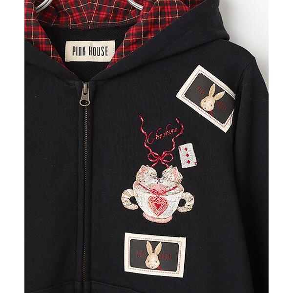 PINK HOUSE（ピンクハウス） TWINS CHESHIREワンポイント刺繍パーカー