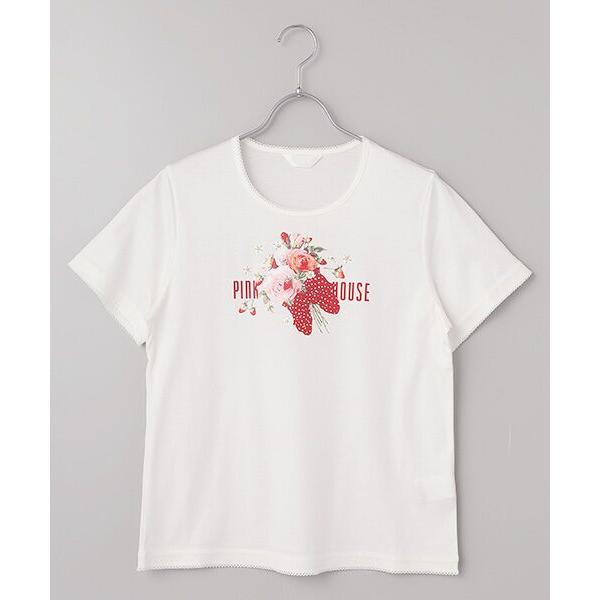 本日限定中⭐︎ピンクハウス　綺麗なリボンブーケプリントのワンピース　新品 PINK HOUSE（ピンクハウス） リボンブーケプリントカットソー