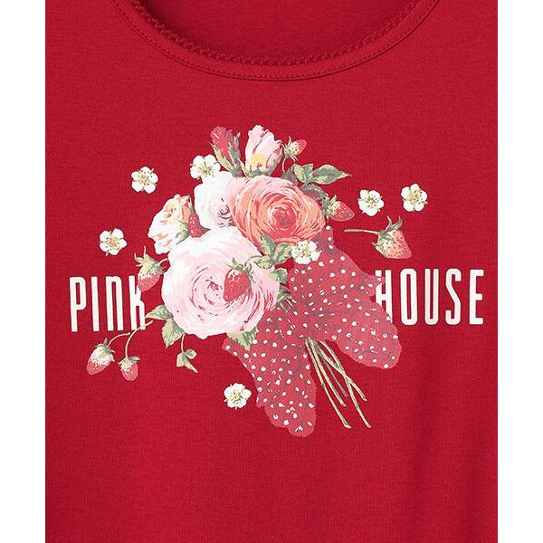 PINK HOUSE（ピンクハウス） リボンブーケプリントカットソー 