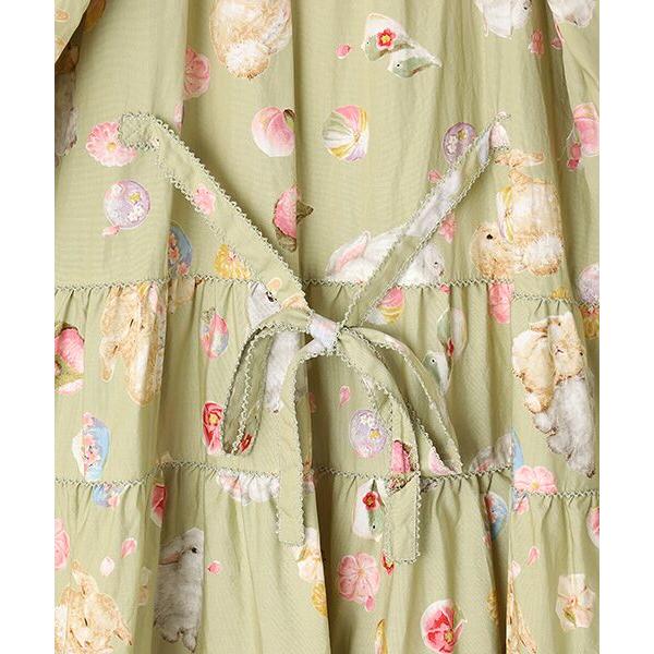PINK HOUSE（ピンクハウス） 幸見うさぎプリントミディワンピース