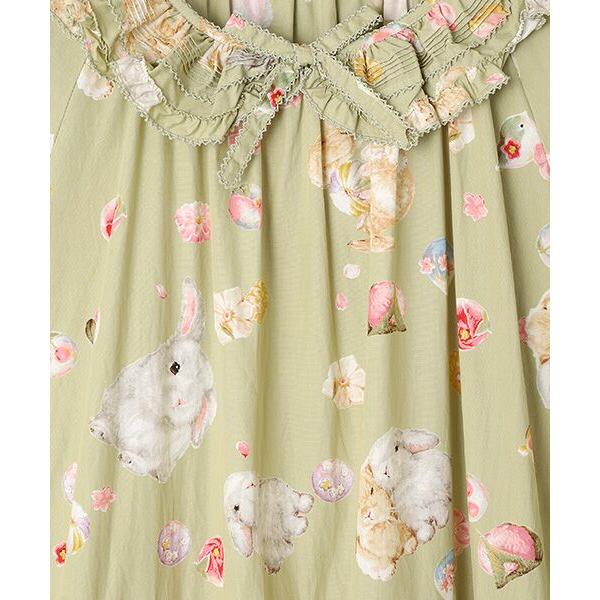 PINK HOUSE（ピンクハウス） 幸見うさぎプリントミディワンピース