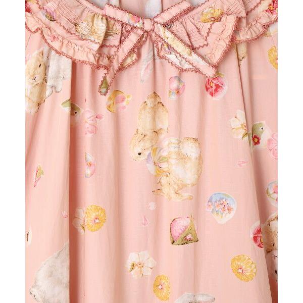 PINK HOUSE（ピンクハウス） 幸見うさぎプリントミディワンピース