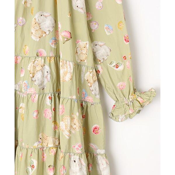 PINK HOUSE（ピンクハウス） 幸見うさぎプリントミディワンピース