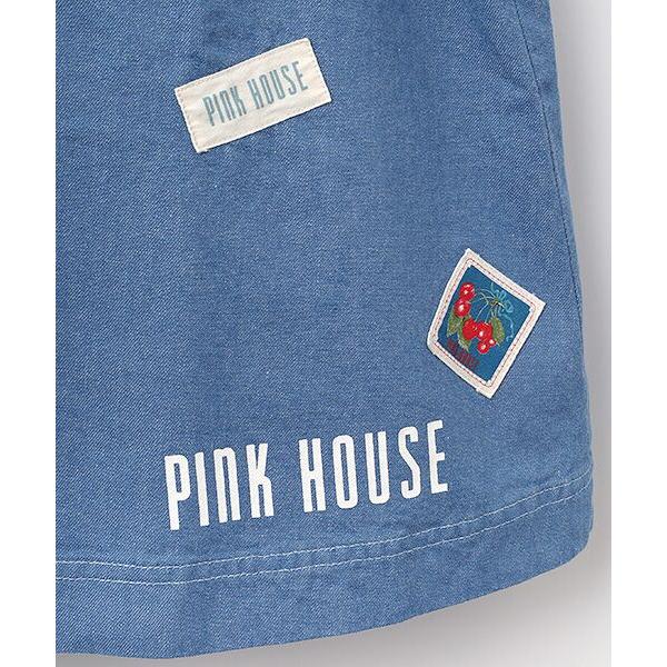 PINK HOUSE / ピンクハウス ネームワッペン使いデニムサロペットワンピースの画像