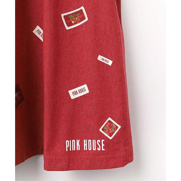PINK HOUSE / ピンクハウス ネームワッペン使いデニムサロペットワンピースの画像