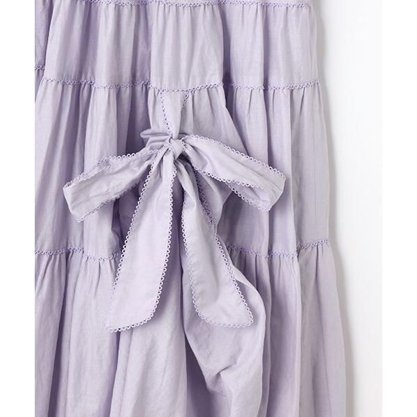 【美品】ピンクハウス　たくし上げリボン段々フリルスカート PINK HOUSE（ピンクハウス） たくし上げリボン付きローンワンピース