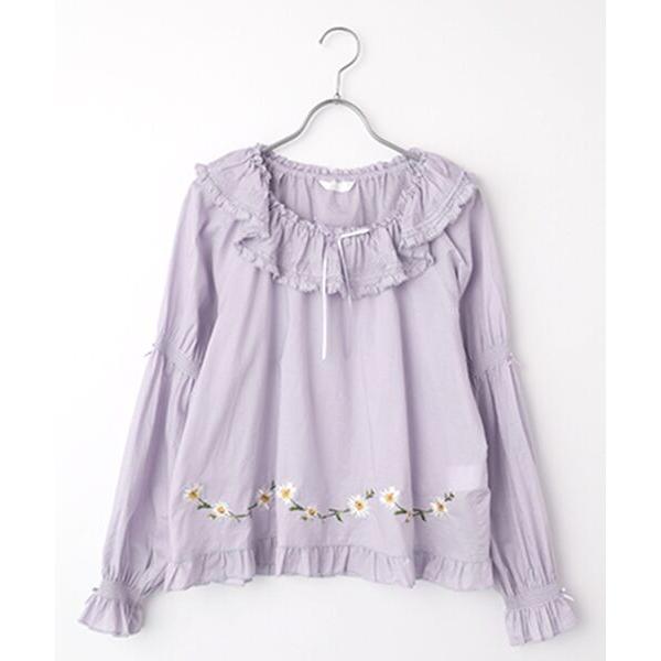 PINK HOUSE（ピンクハウス） マーガレット刺繍使いローンブラウス