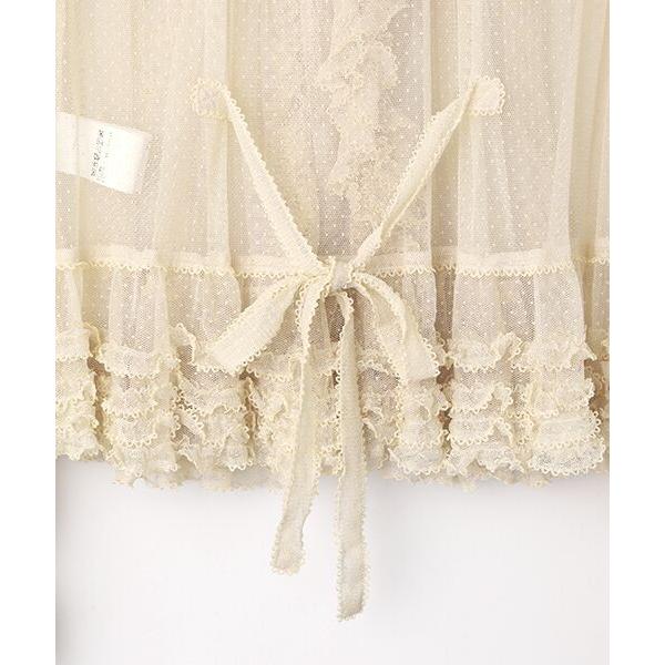 PINK HOUSE（ピンクハウス） ドットチュールオーバーブラウス