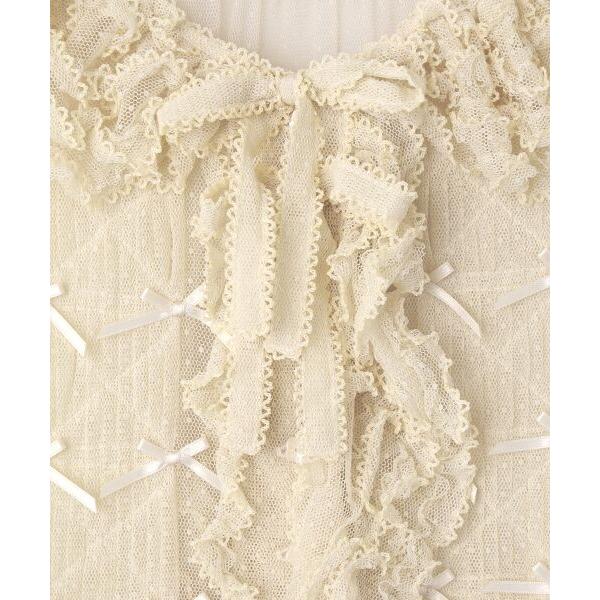 【新品未使用】ピンクハウス 生成 豪華 ドットチュールオーバーブラウス/2023 PINK HOUSE（ピンクハウス） ドットチュールオーバーブラウス