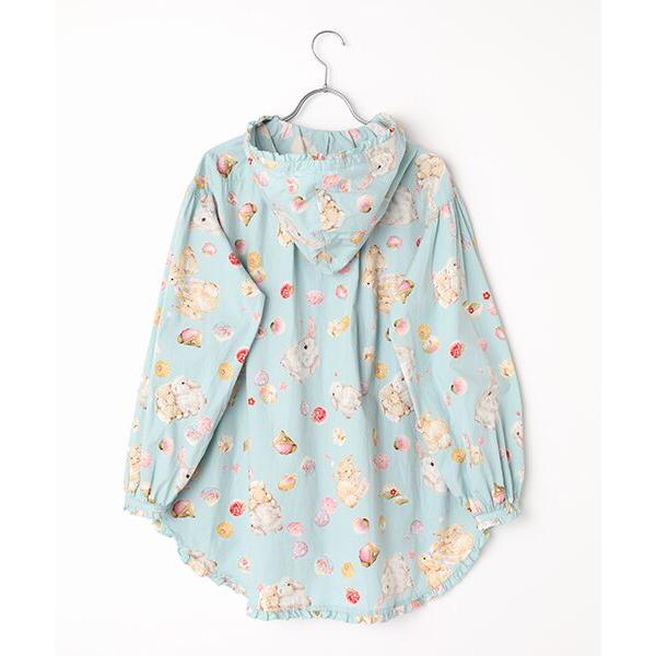 PINK HOUSE（ピンクハウス） 幸見うさぎプリントフードブラウス