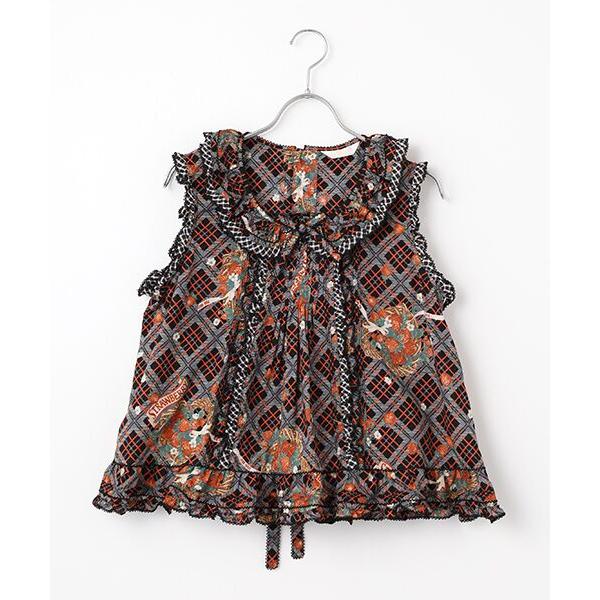 PINK HOUSE（ピンクハウス） 苺リースプリントノースリーブブラウス