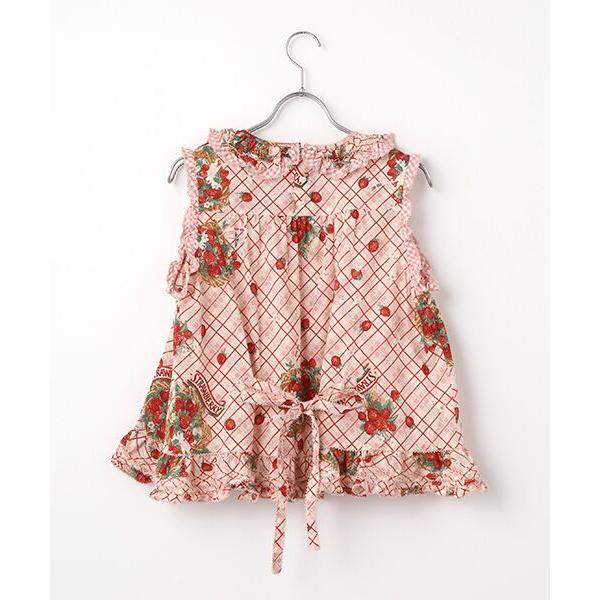 PINK HOUSE（ピンクハウス） 苺リースプリントノースリーブブラウス